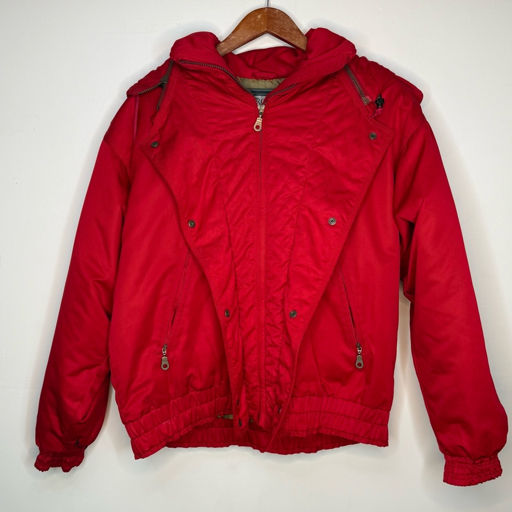 VTG Metropolis by Couloir Red Quilted Ski Jacket | 80s Retro Puffer | Size 10